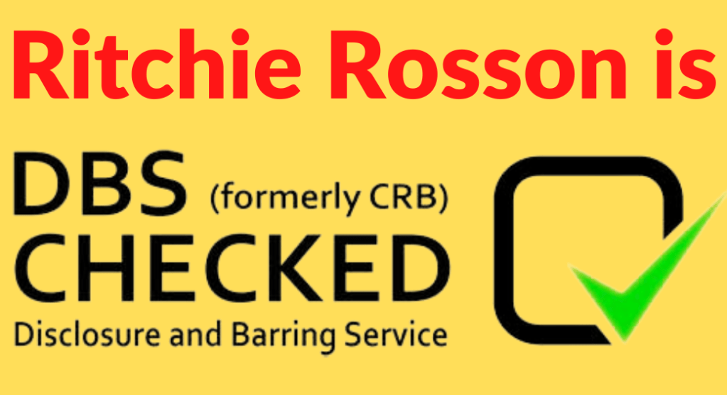Children's entertainer Ritchie Rosson is DBS checked. 