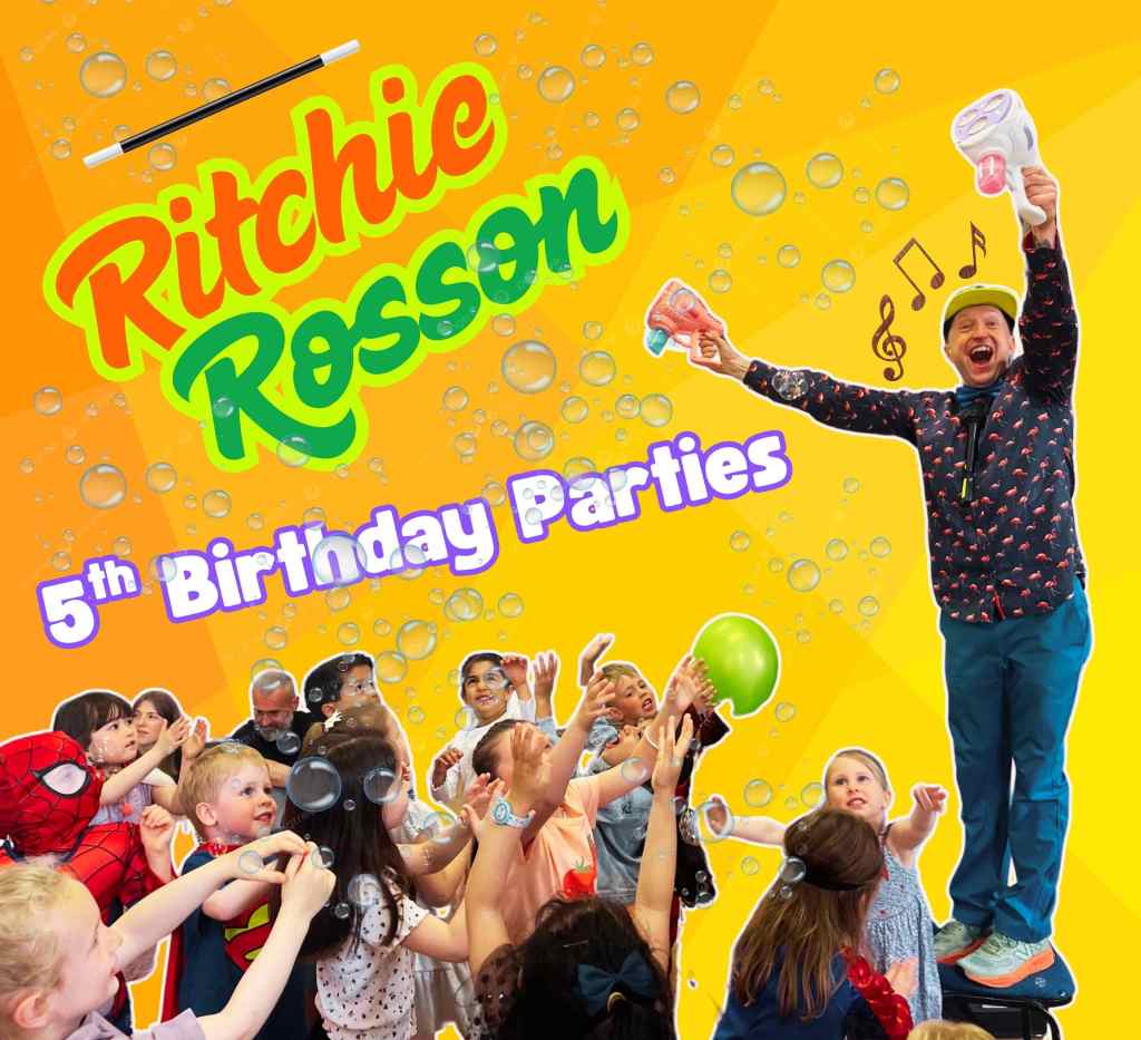 5th birthday party magic show entertainment with Ritchie Rosson